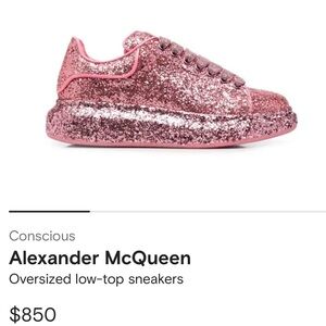 Pink Glitter Alexander McQueen sneakers